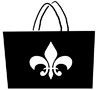 Black shopping bag illustration