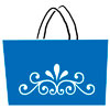 Blue shopping bag illustration