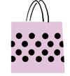 Pink dot shopping bag illustration