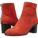 red suede ankle booties